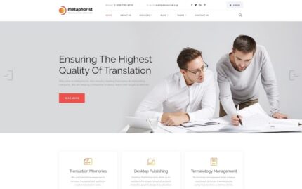 Metaphorist - Translation Bureau Multipage Elegant HTML Website Template