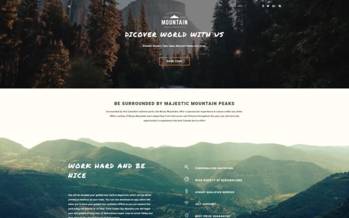 Mountain Tours Joomla Template