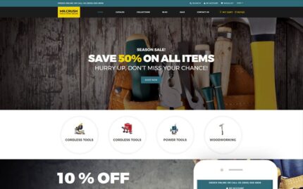 Mr. Crush - Tools & Equipment Multipage Clean Shopify Theme