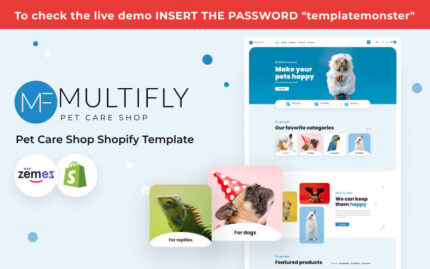 Multifly Pet Care Shop Template Shopify Theme