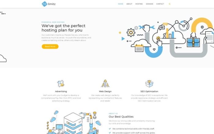 NoLimitz - Hosting WordPress Elementor Theme