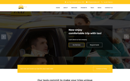 Online Taxi Services Landing Html Templates