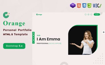 Orange - Bootstrap 5  Personal Portfolio & Resume HTML5 Template.