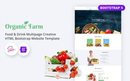 Organic Farm -  Food & Drink Multipage Creative HTML Bootstrap Website Template