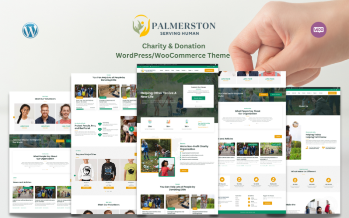 Palmerstone - Charity & Donation WooCommerce WordPress Theme