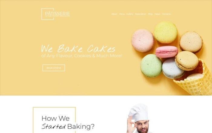 Patisserie - Cakery Responsive WordPress Theme