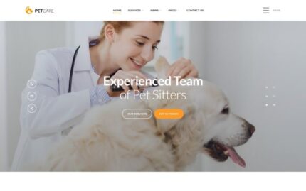 Pet Care - Vet Pet Care Clean HTML Website Template