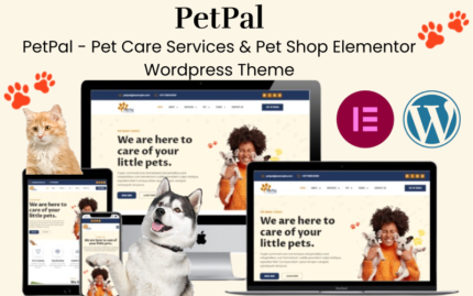 PetPal - Pet Care Services & Pet Shop Elementor WordPress Theme