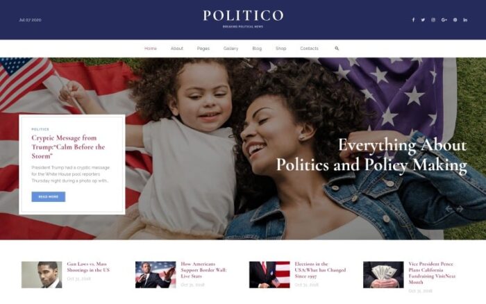 Politico - Political Magazine Multipage HTML5 Website Template