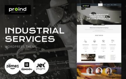 Proind - Industrial Services Multipurpose Modern WordPress Elementor Theme