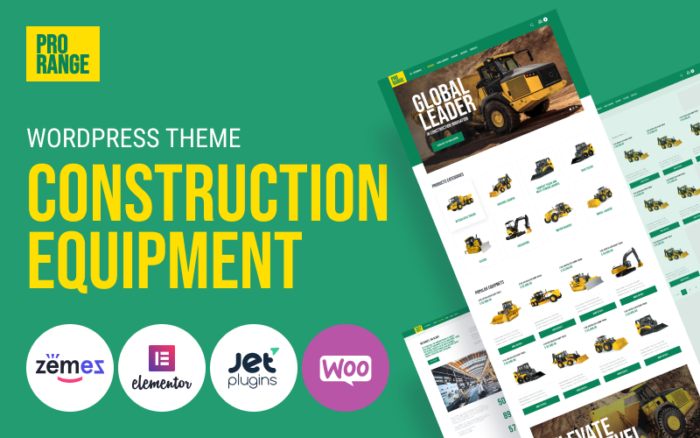 ProRange - Construction Equipment WordPress Theme