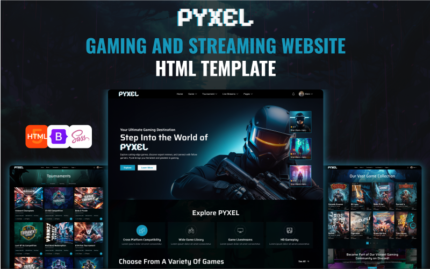 PYXEL - Online Gaming & eSports HTML5 Website Template