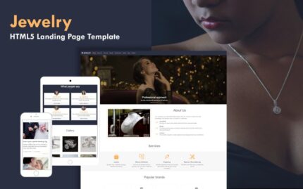 Responsive Jewelry Landing Page Template