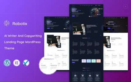 Robotix - AI Writer & Copywriting Landing Page WordPress Theme