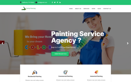 Rocky - Painting Services Landing HTML5 Template