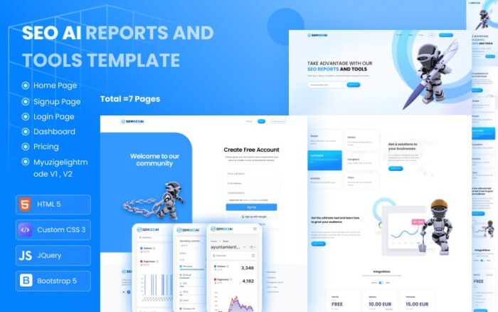 SEOAI – AI Powered SEO Web Data Analytics Template