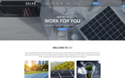 Solar Energy Responsive Joomla Template