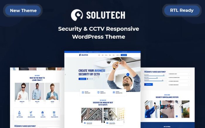 Solutech - Security & CCTV Responsive  WordPress Theme