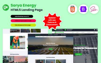 Sorya Energy -  Solar Energy HTML5 Landing Page