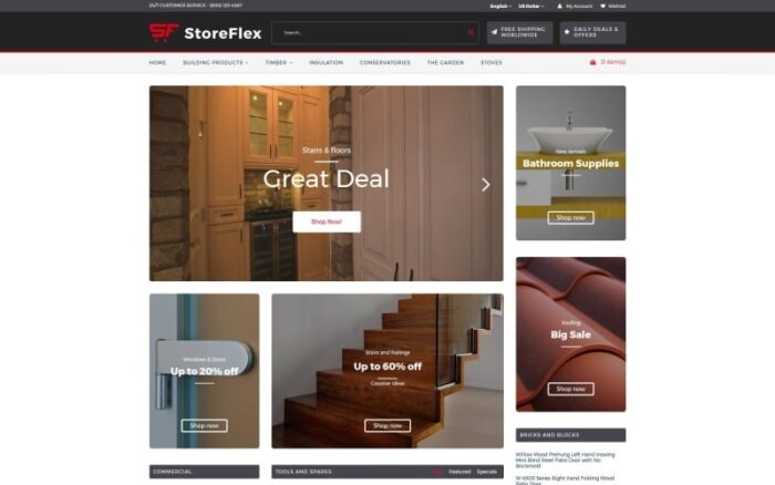 StoreFlex - Building Materials Responsive OpenCart Template