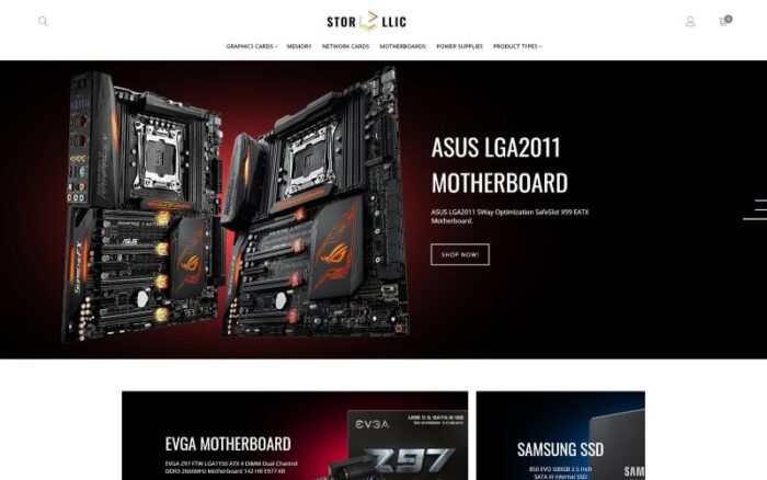 StorLlic - Computer Hardware Magento Theme