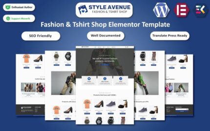 Style Avenue - Fashion & Tshirt Shop WordPress Elementor Template