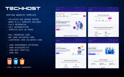 TECHHOST - HTML Hosting Website Template & WHMCS Template