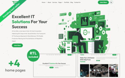 Techida - Business Services Company & IT Solutions Multipurpose Responsive Website Template