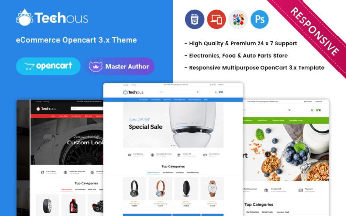 Techous Megashop - Responsive Opencart Theme