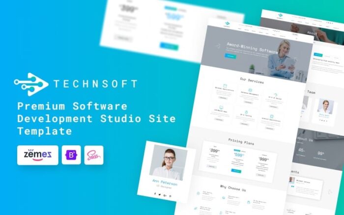 TechSoft - Software Development Studio Website Template