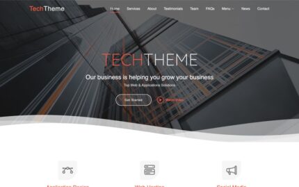 TechTheme | Business Services and IT Solutions Multipurpose Responsive Website Template