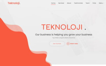 Teknoloji - Business Services & Technology  Landing Page Template