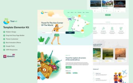 Tourvel - Travel & Tour Clean Elegant Elementor Kit Templates