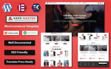 Vape Master - Vapers & Tobacco Shop WooCommerce Elementor Template