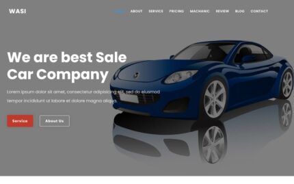 Wasi - Car & Repair Service Landing Page Theme