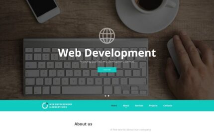 Web Development & Advertising - Web Development Responsive Website Template