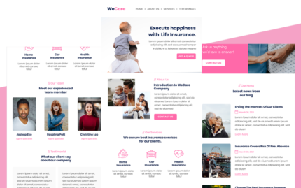 WeCare– Multipurpose Insurance Responsive Email Newsletter Template