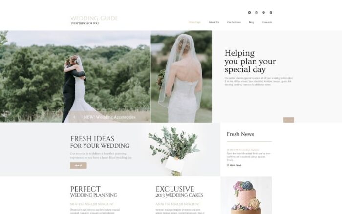 Wedding Guide - Wedding Planner Multipage Stylish Joomla Template