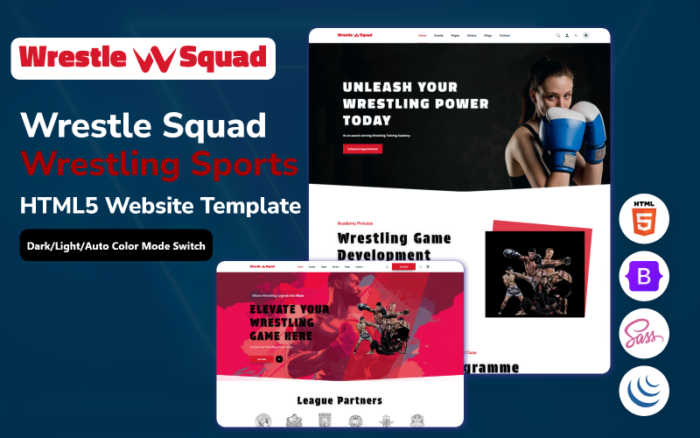 Wrestle Squad - Wrestling Sports HTML5 Website Template