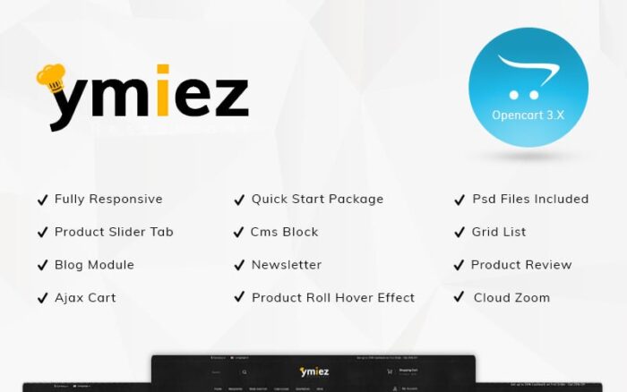 Ymiez Food Store OpenCart Template