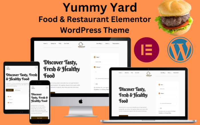 Yummy Yard - Food & Restaurant Elementor WordPress Theme